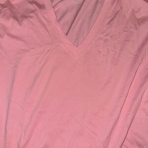 Frame Denim Pink V-Neck Top